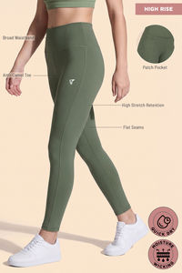 Zelocity Quick Dry Gym Leggings - Four Leaf Clover — thumbnail 8